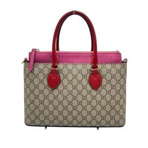 Gucci GUCCI Handbag 2-way Shoulder Bag GG Supreme Canvas Beige Women's
